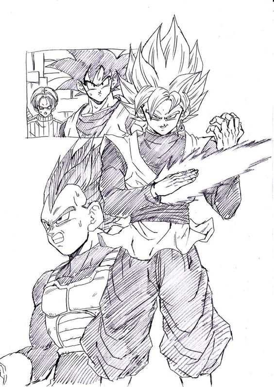 Imagenes De Goku Black Para Colorear - Festival Drawing Navratri Goku