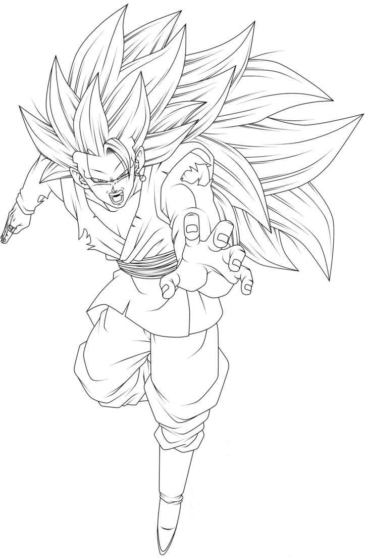 Goku Fase 3 para colorear