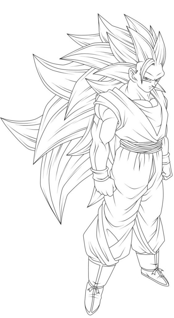 Goku Fase 3 para colorear