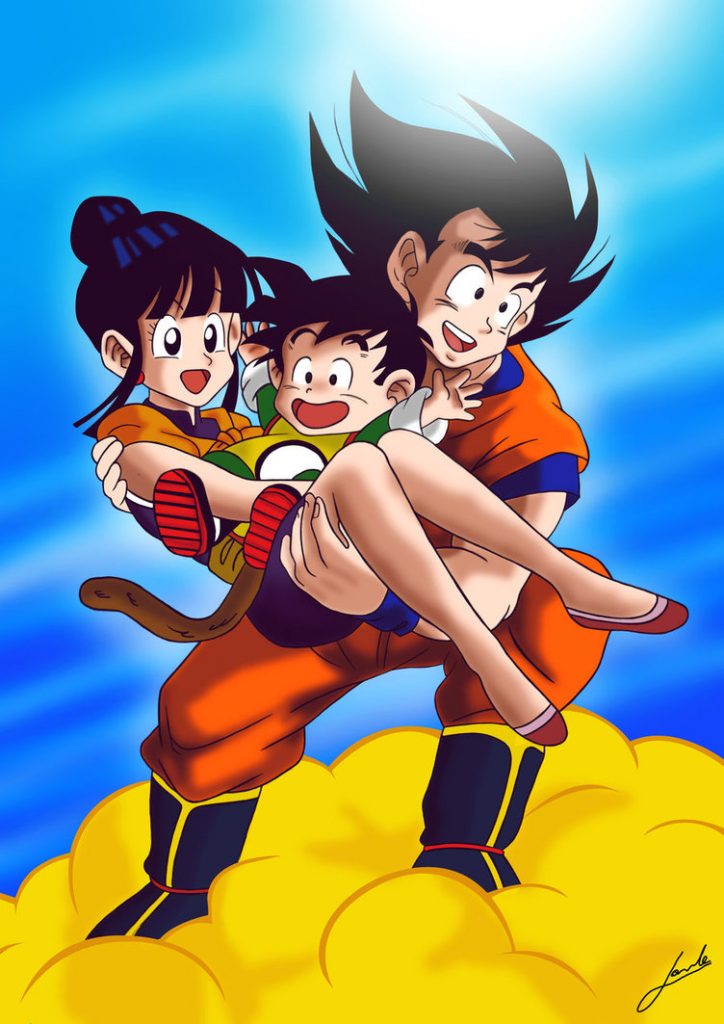 Goku Gohan y Milk