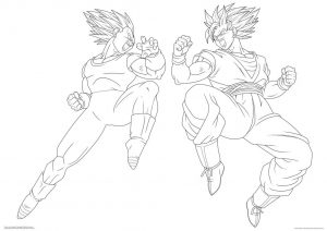 Goku Ssj2 Para Colorear