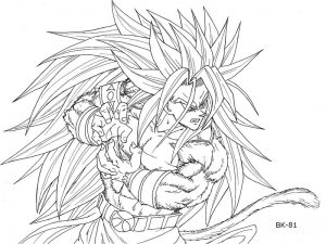 Goku Fase 5 Para Colorear