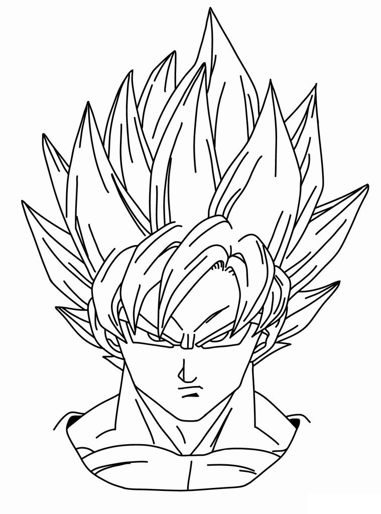 Goku SSJ2 para colorear