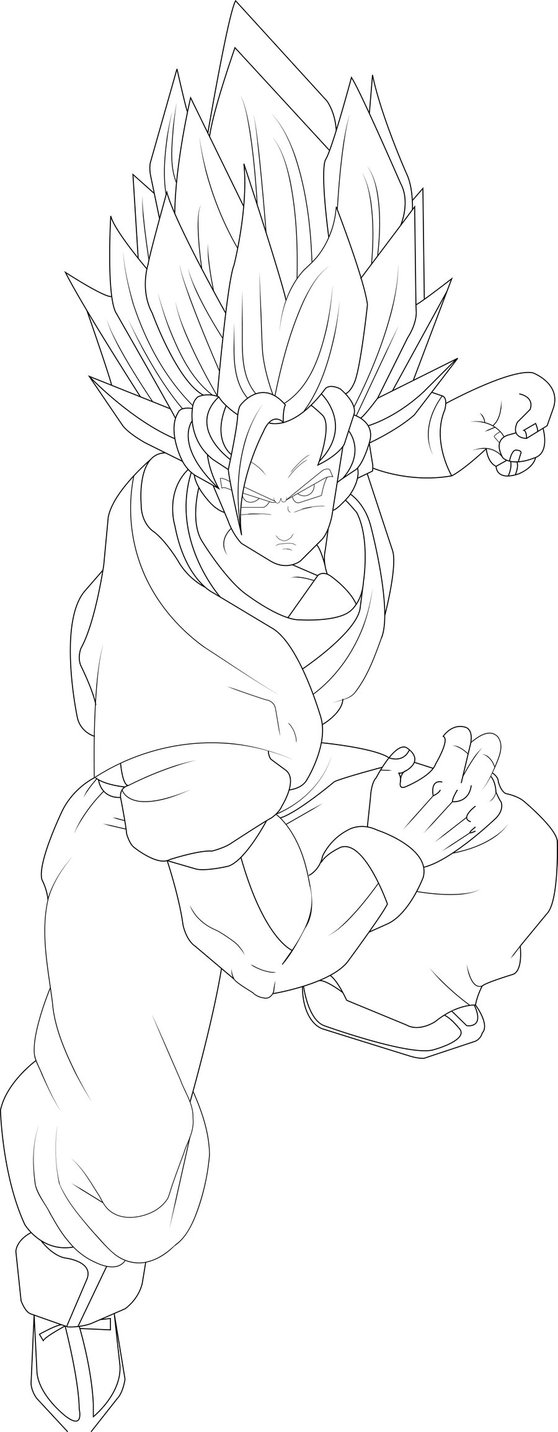 Goku SSJ2 para colorear