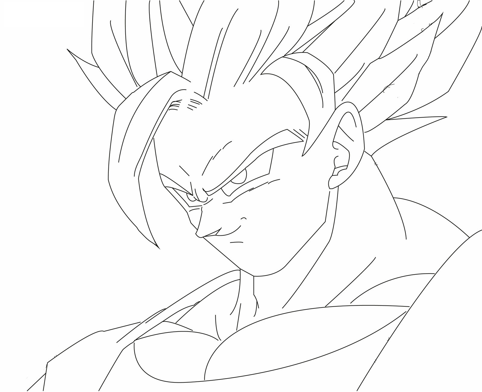 Goku SSJ2 para colorear.