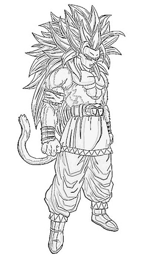 Goku fase 5 para colorear