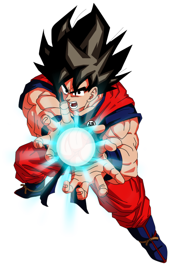 Goku haciendo el kame hame ha