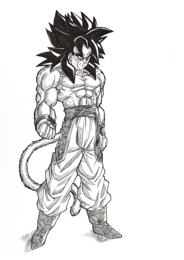 Imagenes De Goku Ssj4 Para Dibujar Como Dibujar A Gok 