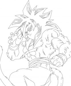 Goku SSj4 para dibujar