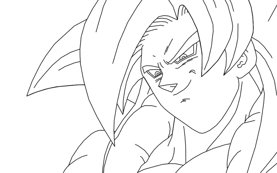 Goku SSj4 para dibujar