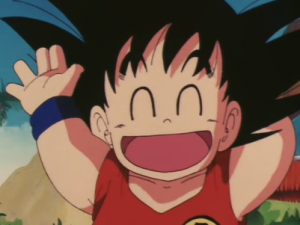 imagenes de Goku riendose