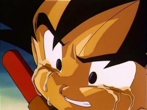 imagenes de Goku llorando