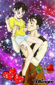 Gohan y Viidel enamorados